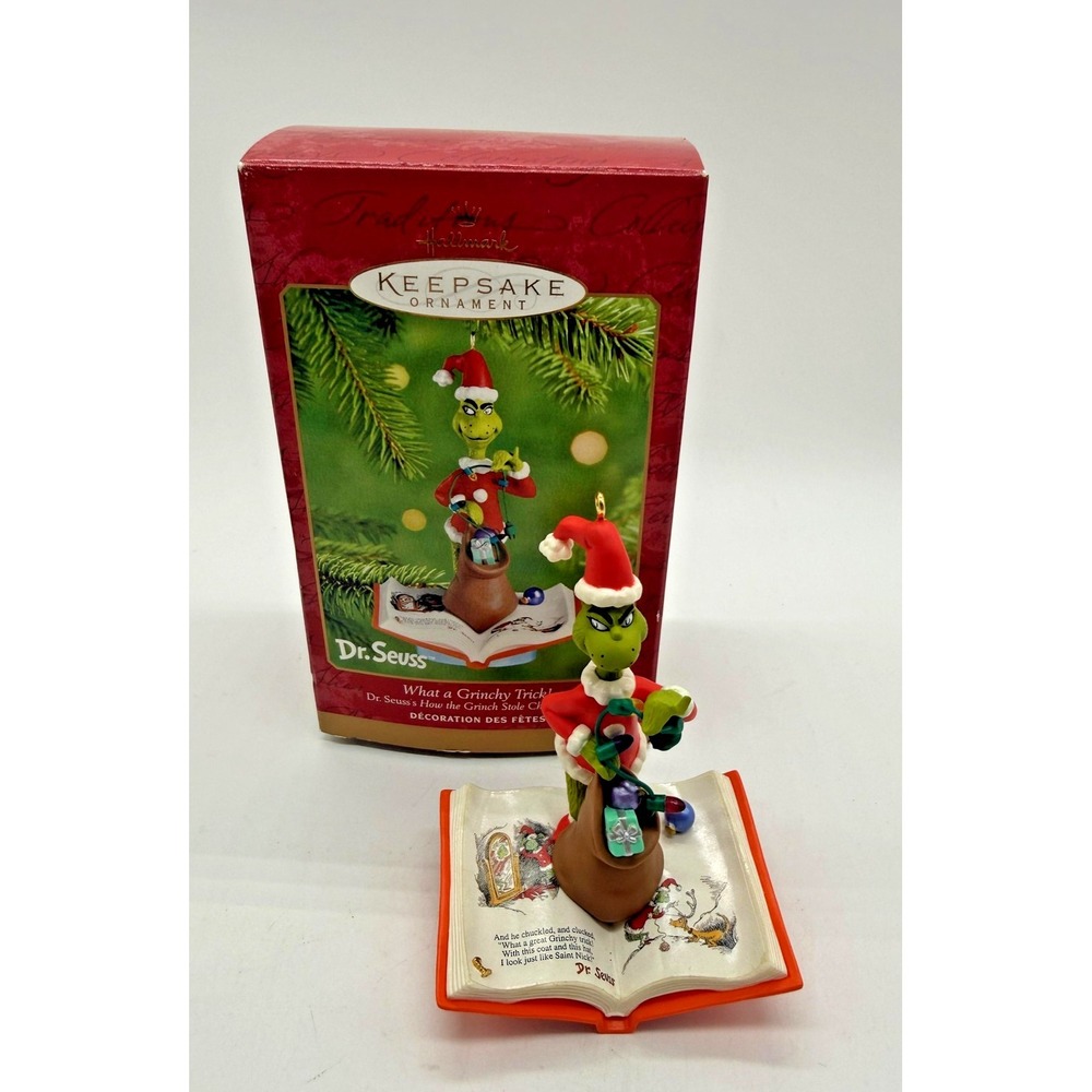 Hallmark Grinch What A Grinchy Trick Small Bauble Ornament Christmas Multicolor